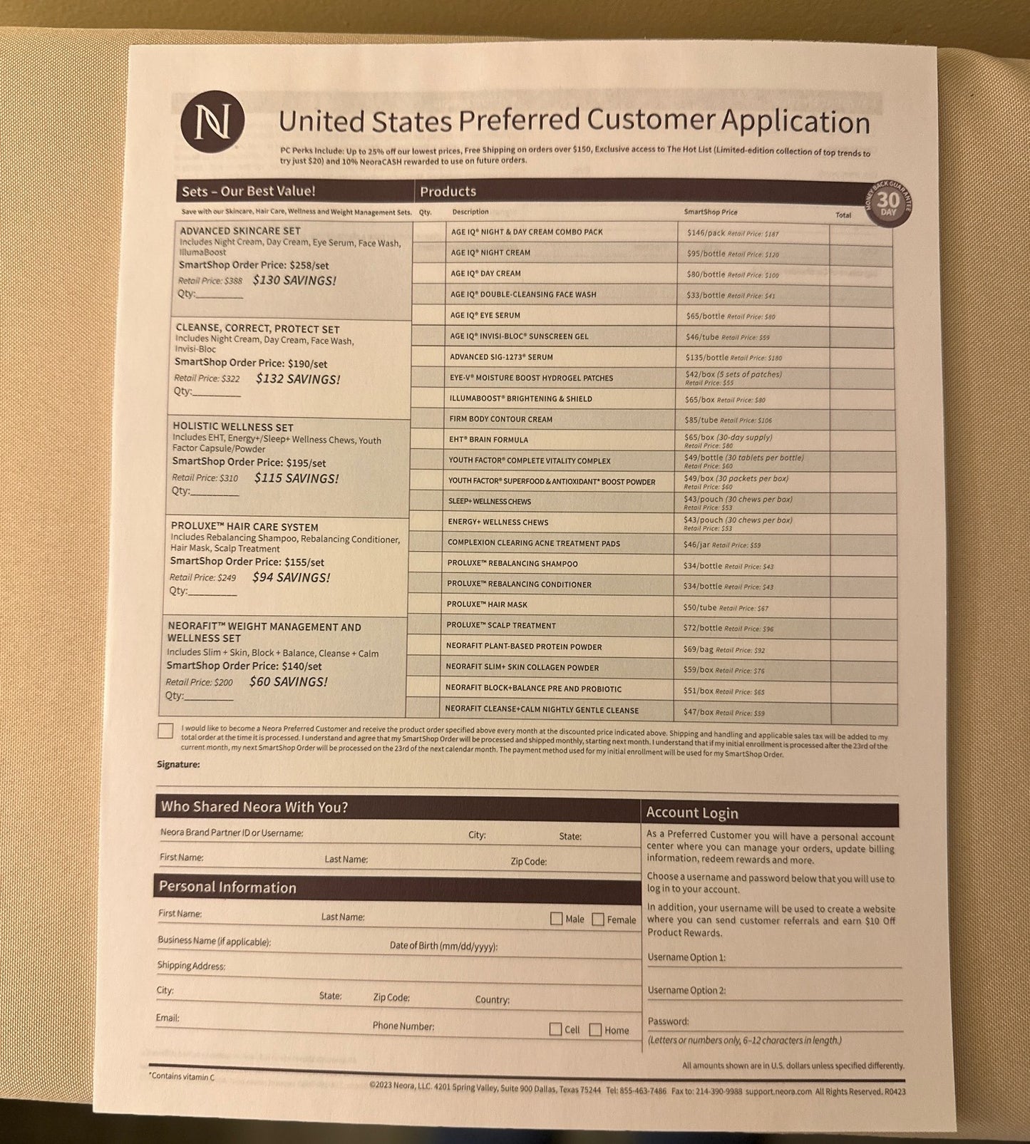 PC Order Forms - 25 Sheet Tearpad