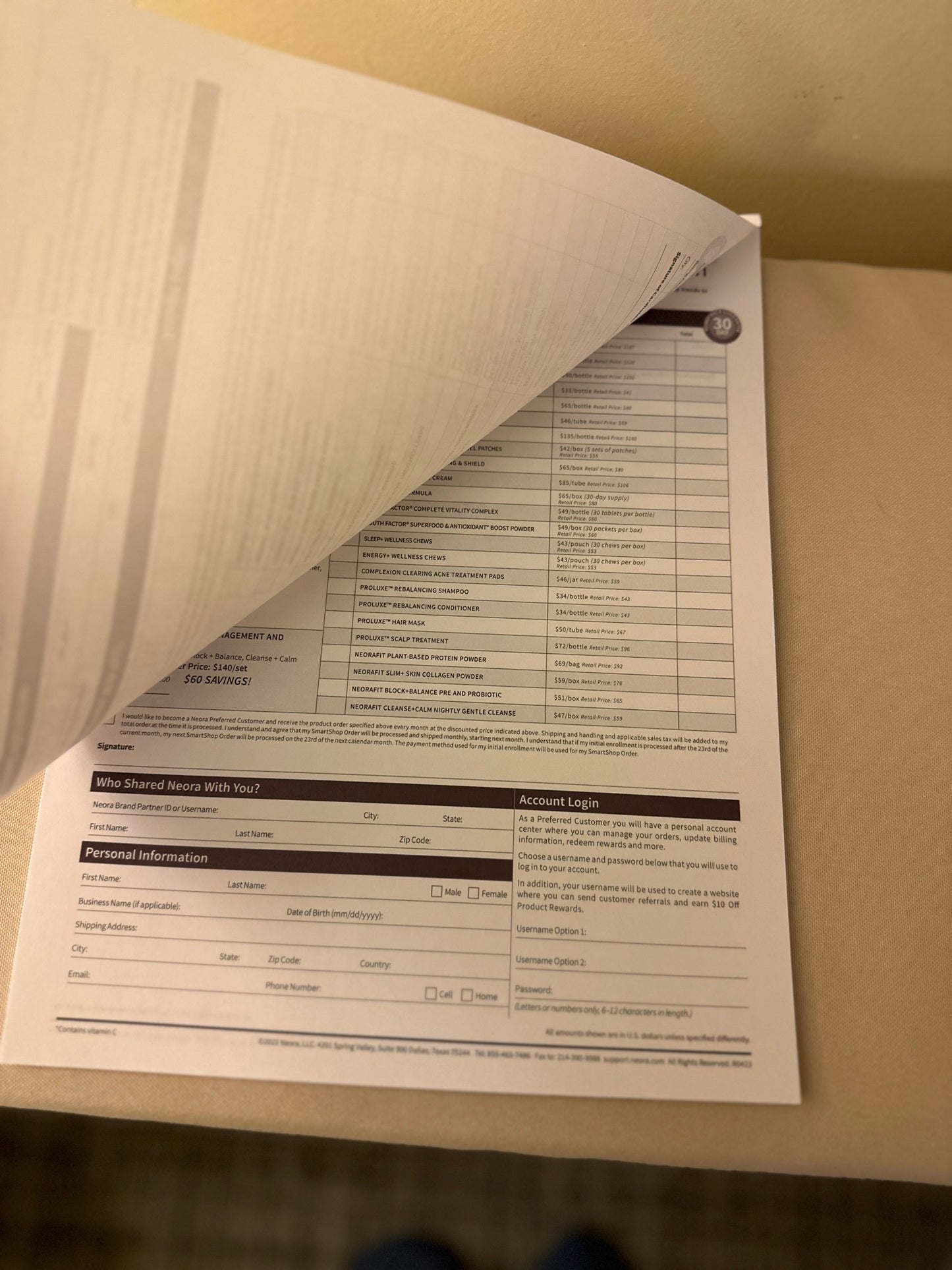 PC Order Forms - 25 Sheet Tearpad